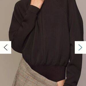 Black Long Sleeve Sweatshirt Bodysuit Sz Xl